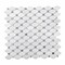 Apollo Tile Sample of White Rhombus And Dot 11.6"x11.2" Marble Mosaic Tile APLDC99G20EC11 Sample - alternate 1